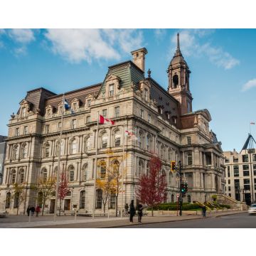 Lais Puzzle - Historisches Wahrzeichen Montreal City Hall während der Herbstsaison in Montreal, Quebec, Kanada - 40, 100, 200, 500, 1.000 & 2.000 Teile