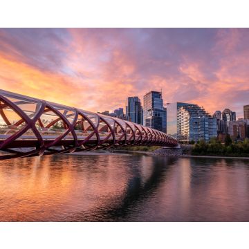 Lais Puzzle - Blick auf die Fußgängerbrücke über den Bow River in Calgary Alberta bei Sonnenaufgang - 40, 100, 200, 500, 1.000 & 2.000 Teile