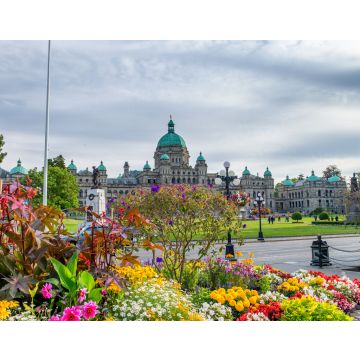 Lais Puzzle - Gesetzgebende Versammlung von British Columbia. Parlamentarische Gärten mit Blumen, Vancouver Island - 40, 100, 200, 500, 1.000 & 2.000 Teile