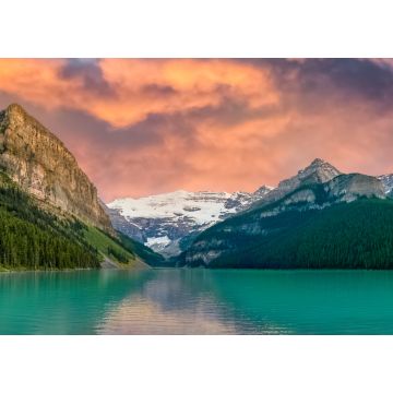 Lais Puzzle - Sonnenuntergang am kultigen und atemberaubenden Lake Louise in Banff, Jasper National Park, Alberta, Kanada - 1.000 Teile