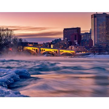 Lais Puzzle - Sonnenaufgang über dem winterlichen Bow River in der Innenstadt von Calgary - 40, 100, 200, 500, 1.000 & 2.000 Teile