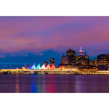 Lais Puzzle - Downtown Vancouver in der rosa Farbe des Abends - 1.000 Teile