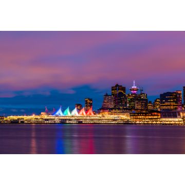 Lais Puzzle - Downtown Vancouver in der rosa Farbe des Abends - 2.000 Teile