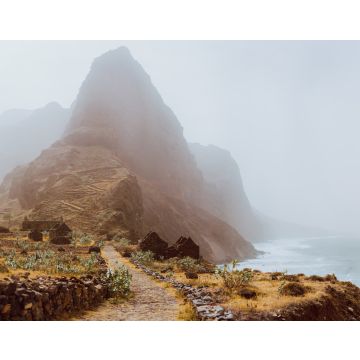 Lais Puzzle - Insel Santo Antao, Kap Verde. Panoramablick auf den Aranhas-Gipfel im Tal mit Hausruinen und steinigem Wanderweg - 40, 100, 200, 500, 1.000 & 2.000 Teile