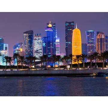 Lais Puzzle - Skyline und Palmen von Doha, Katar - 40, 100, 200, 500, 1.000 & 2.000 Teile