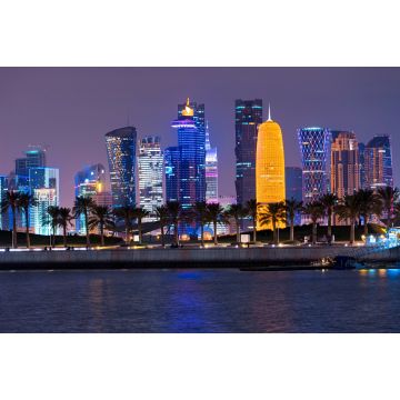 Lais Puzzle - Skyline und Palmen von Doha, Katar - 2.000 Teile