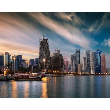 Lais Puzzle - Blick auf die Skyline von Doha, Katar, mit den modernen Hochhäusern bei Sonnenuntergang - 40, 100, 200, 500 & 1.000 Teile