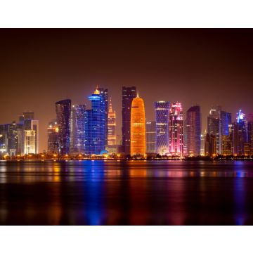 Lais Puzzle - Beleuchtete Skyline von Doha bei Nacht, Katar, Naher Osten - 40, 100, 200, 500, 1.000 & 2.000 Teile