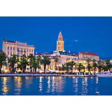 Lais Puzzle - Bunte Split Waterfront Abendansicht - 1.000 Teile