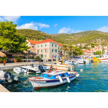 Lais Puzzle - Fischerboot im Hafen von Bol, Insel Brac, Kroatien - 1.000 Teile