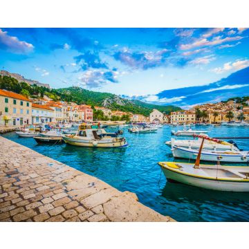 Lais Puzzle - Die malerische Küste der Stadt Hvar bei Sonnenuntergang, Dalmatien, Kroatien - 40, 100, 200, 500, 1.000 & 2.000 Teile