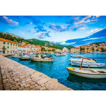 Lais Puzzle - Die malerische Küste der Stadt Hvar bei Sonnenuntergang, Dalmatien, Kroatien - 1.000 Teile
