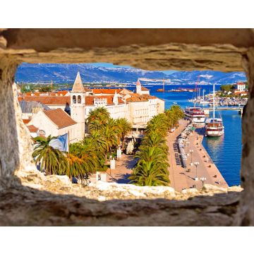 Lais Puzzle - Stadt Trogir Uferpromenade und Wahrzeichen Panoramablick durch Steinfenster - 40, 100, 200, 500, 1.000 & 2.000 Teile