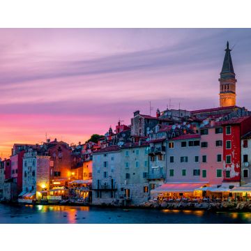 Lais Puzzle - Rovinj bunte Stadt Kroatien, Sonnenuntergang Rovinj historische Stadt mit Kirche und Meer - 40, 100, 200, 500, 1.000 & 2.000 Teile