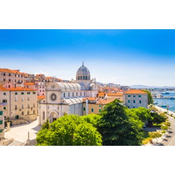 Lais Puzzle - Kroatien, Stadt Sibenik, Panoramablick auf die Altstadt, Kathedrale des Heiligen Jakobus, wichtigstes architektonisches Denkmal der Renaissance in Kroatien, UNESCO-Weltkulturerbe - 2.000 Teile