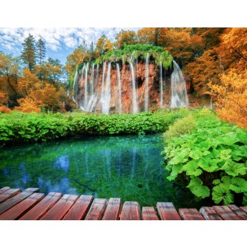 Lais Puzzle - Schöner Holzpfad für Naturtrekking mit Seen und Wasserfalllandschaft im Nationalpark Plitvicer Seen, UNESCO-Weltnaturerbe und berühmtes Reiseziel in Kroatien - 40, 100, 200, 500, 1.000 & 2.000 Teile