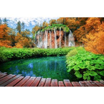 Lais Puzzle - Schöner Holzpfad für Naturtrekking mit Seen und Wasserfalllandschaft im Nationalpark Plitvicer Seen, UNESCO-Weltnaturerbe und berühmtes Reiseziel in Kroatien - 2.000 Teile