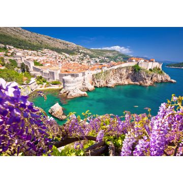 Lais Puzzle - Mittelalterliche Stadt Dubrovnik mit berühmten Mauern, farbenfrohe Ansicht - 1.000 Teile