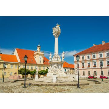 Lais Puzzle - Platz der Heiligen Dreifaltigkeit, Säulen mit Statuen in Tvrdja, alte historische Stadt Osijek, Kroatien - 1.000 Teile