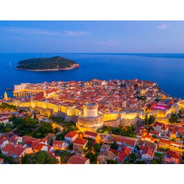 Lais Puzzle - Luftaufnahme des Sonnenuntergangs in der kroatischen Stadt Dubrovnik und der Insel Lokrum - 40, 100, 200, 500, 1.000 & 2.000 Teile