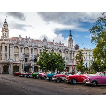 Lais Puzzle - Kubanische bunte Oldtimer vor dem Gran Teatro - Havanna, Kuba - 40, 100, 200, 500, 1.000 & 2.000 Teile