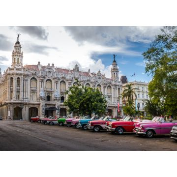 Lais Puzzle - Kubanische bunte Oldtimer vor dem Gran Teatro - Havanna, Kuba - 1.000 Teile