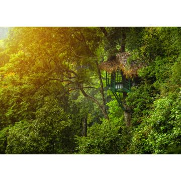Lais Puzzle - Baumhaus für den Rückzug in die Natur inmitten üppiger Bäume in Laos - 1.000 Teile