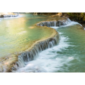 Lais Puzzle - Wunderschöne Landschaft der Kuang Si-Wasserfälle, einem bekannten und beliebten Wasserfall im Dschungelpark in der Nähe der Stadt Luang Prabang im nördlichen Zentrallaos - 1.000 Teile