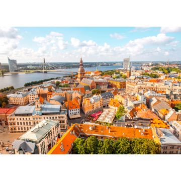 Lais Puzzle - Panoramablick aus der Luft auf die Altstadt von Riga, Lettland - 1.000 Teile