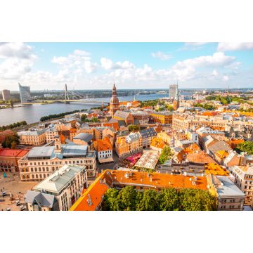 Lais Puzzle - Panoramablick aus der Luft auf die Altstadt von Riga, Lettland - 2.000 Teile