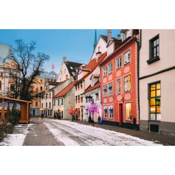 Lais Puzzle - Riga, Lettland. Dekorierte Fassaden alter Häuser in der Meistaru-Straße - 2.000 Teile