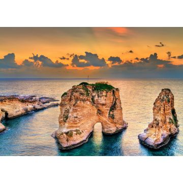 Lais Puzzle - Raouche oder Taubenfelsen in Beirut, Libanon - 1.000 Teile