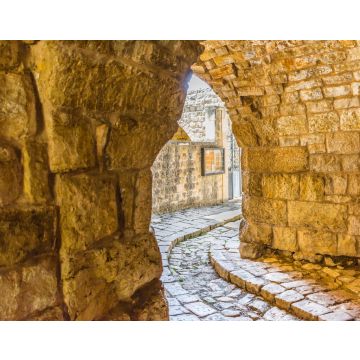 Lais Puzzle - Dies ist eine Aufnahme der alten Straßen in Der El Kamar, einem Dorf im Libanon, und Sie können auf dem Bild den alten Weg aus Steinen mit einer historischen Architektur für Wände und Häuser sehen - 40, 100, 200, 500, 1.000 & 2.000 Teile