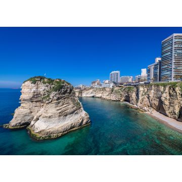 Lais Puzzle - Raouche Rocks, auch Pigeon Rock genannt, in Beirut, der Hauptstadt des Libanon - 1.000 Teile