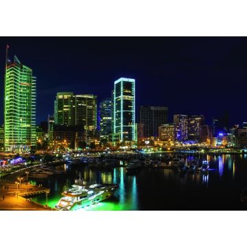 Lais Puzzle - Ein Panoramafoto der Skyline von Beirut Waterfront - Nacht, Libanon - 1.000 Teile