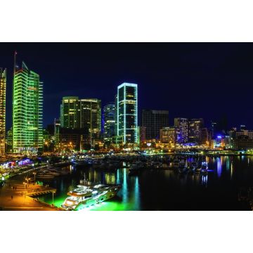 Lais Puzzle - Ein Panoramafoto der Skyline von Beirut Waterfront - Nacht, Libanon - 2.000 Teile