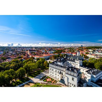 Lais Puzzle - Luftaufnahme der Altstadt von Vilnius, Litauen mit dem Palast der Großherzöge von Litauen im Vordergrund - 1.000 Teile