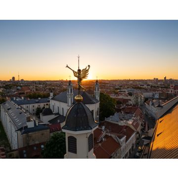 Lais Puzzle - Luftaufnahme des Sonnenuntergangs in der sonnigen Altstadt von Vilnius - 40, 100, 200, 500, 1.000 & 2.000 Teile