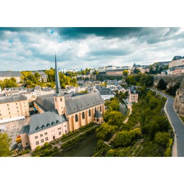Lais Puzzle - Panoramablick auf die Stadt Luxemburg, an einem bewölkten Tag - 1.000 Teile