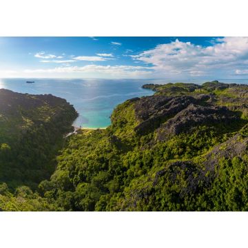 Lais Puzzle - Drohnen-Panorama einer unberührten, unbewohnten Insel mit bizarren Tsingy-Felsformationen/ Madagaskar/ Nosy Hara - 1.000 Teile