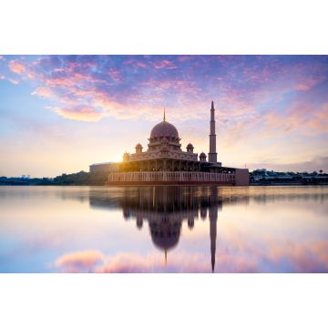Lais Puzzle - Putra-Moschee bei Sonnenaufgang mit Spiegelung, Malaysia - 2.000 Teile