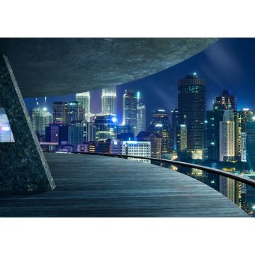 Lais Puzzle - Blick vom Balkon im Freien, Kuala Lumpur Stadt Nacht Nacht Szene - 1.000 Teile