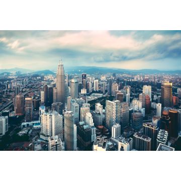 Lais Puzzle - Kuala Lumpur Stadt Skyline am Abend, Kuala Lumpur ist die Hauptstadt von Malaysia, Business District Bereich in Kuala Lumpur, Malaysia Vintage Farbton - 2.000 Teile