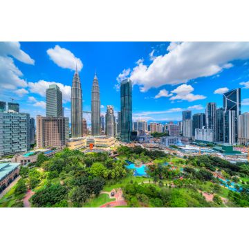 Lais Puzzle - Kuala Lumpur, Malaysia. Die Zwillingstürme und der KLCC-Park - 2.000 Teile