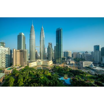 Lais Puzzle - Stadtbild von Kuala Lumpur Panorama bei Sonnenaufgang. Panoramabild eines Wolkenkratzers in Kuala Lumpur, Malaysia Skyline mit blauem Himmel - 2.000 Teile