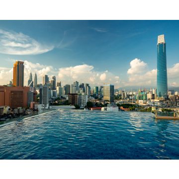 Lais Puzzle - Blick auf die Skyline von Kuala Lumpur am Pool - 40, 100, 200, 500, 1.000 & 2.000 Teile