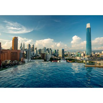 Lais Puzzle - Blick auf die Skyline von Kuala Lumpur am Pool - 1.000 Teile