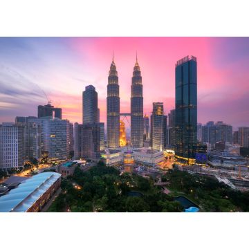 Lais Puzzle - Skyline von Kuala Lumpur in der Abenddämmerung, Stadtbild von Kuala Lumpur, dem Zentrum der Wirtschaft - 1.000 Teile