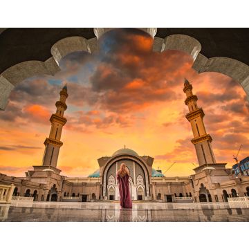 Lais Puzzle - Masjid Wilayah Persekutuan bei Sonnenuntergang in Kuala Lumpur, Malaysia - 40, 100, 200, 500, 1.000 & 2.000 Teile