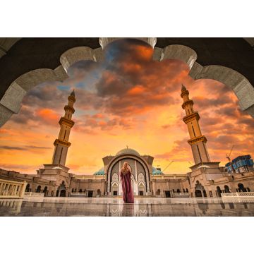 Lais Puzzle - Masjid Wilayah Persekutuan bei Sonnenuntergang in Kuala Lumpur, Malaysia - 1.000 Teile